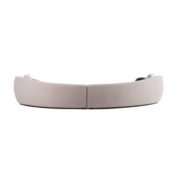Modrest - Kilmer Modern Grey Curved Fabric Sectional Sofa - Image 5