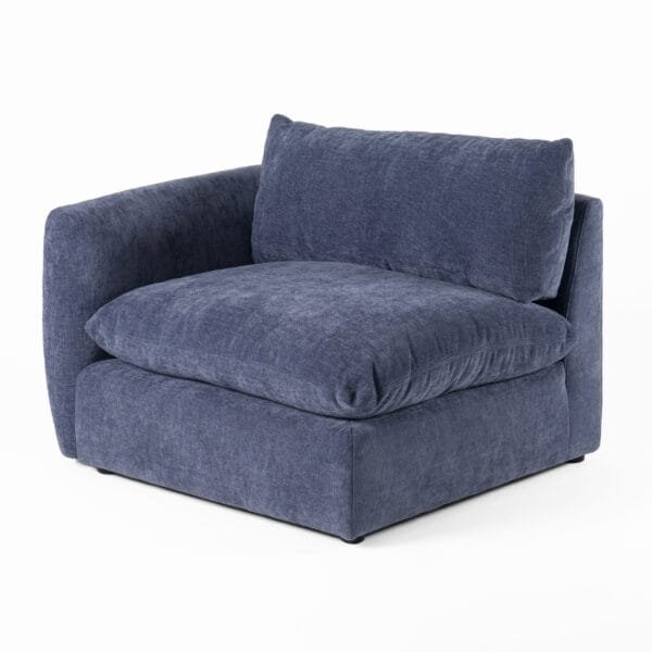Divani Casa Kinsey - Modern Blue Fabric Modular Left Facing Seat - Image 2