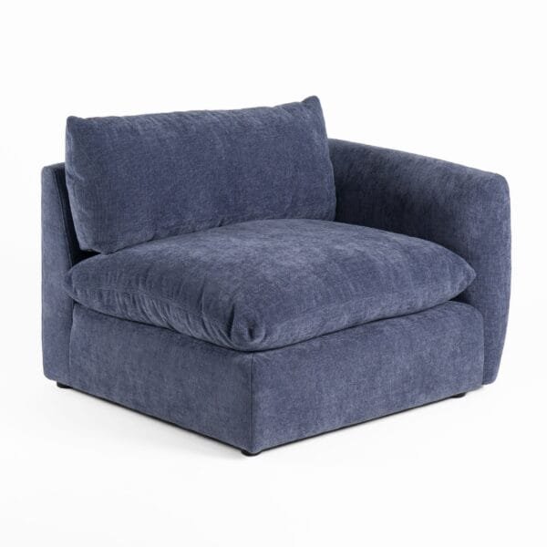 Divani Casa Kinsey - Modern Blue Fabric Modular Right Facing Seat - Image 2