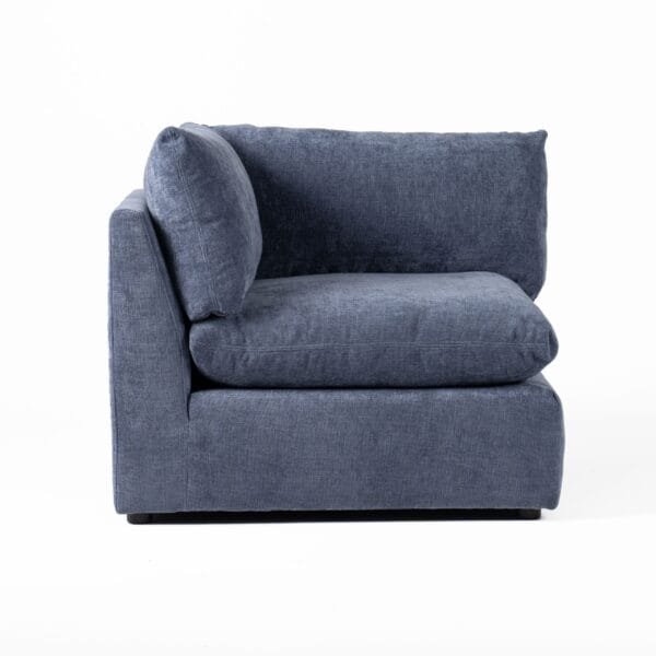 Divani Casa Kinsey - Modern Blue Fabric Modular Corner Seat - Image 3
