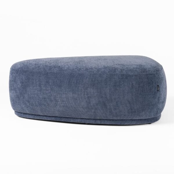 Divani Casa Kinsey - Modern Blue Large River Rock Ottoman - Image 2
