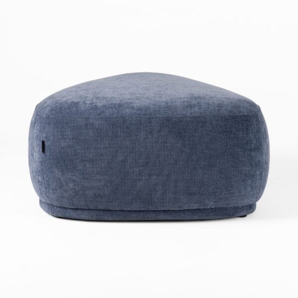 Divani Casa Kinsey - Modern Blue Large River Rock Ottoman - Image 3