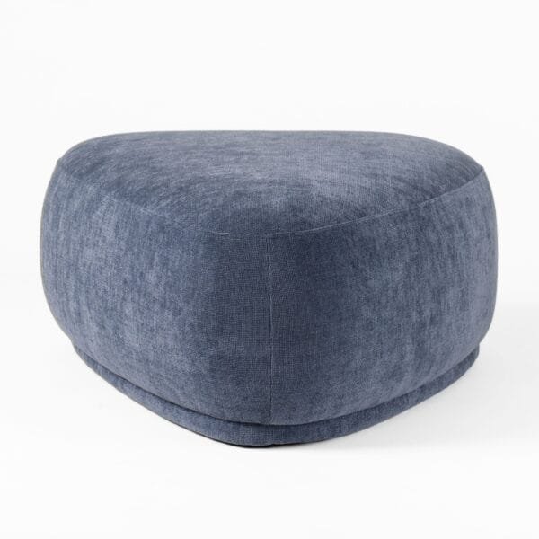 Divani Casa Kinsey - Modern Blue Large River Rock Ottoman - Image 5