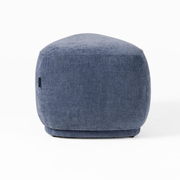 Divani Casa Kinsey - Modern Blue Small River Rock Ottoman - Image 4