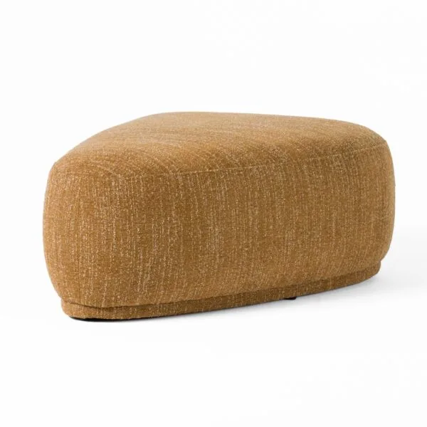 Divani Casa Kinsey - Modern Mustard Large River Rock Ottoman - Image 2