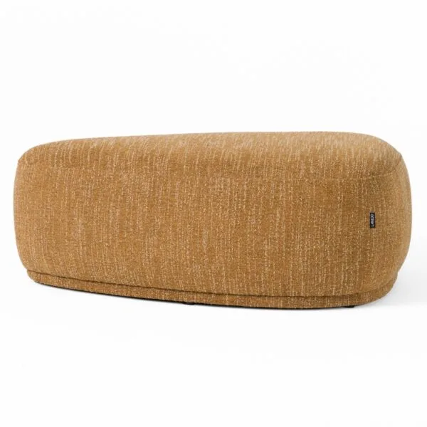 Divani Casa Kinsey - Modern Mustard Large River Rock Ottoman - Image 3