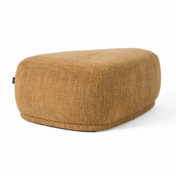 Divani Casa Kinsey - Modern Mustard Large River Rock Ottoman - Image 4