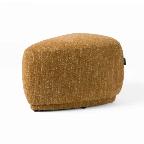 Divani Casa Kinsey - Modern Mustard Small River Rock Ottoman - Image 2