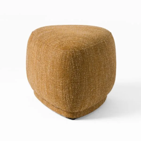 Divani Casa Kinsey - Modern Mustard Small River Rock Ottoman - Image 3