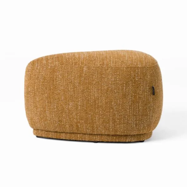 Divani Casa Kinsey - Modern Mustard Small River Rock Ottoman - Image 4