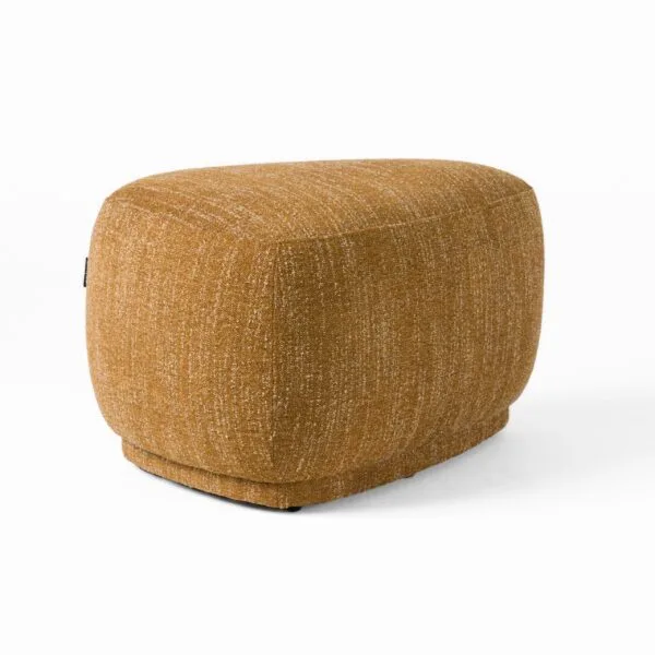 Divani Casa Kinsey - Modern Mustard Small River Rock Ottoman - Image 5