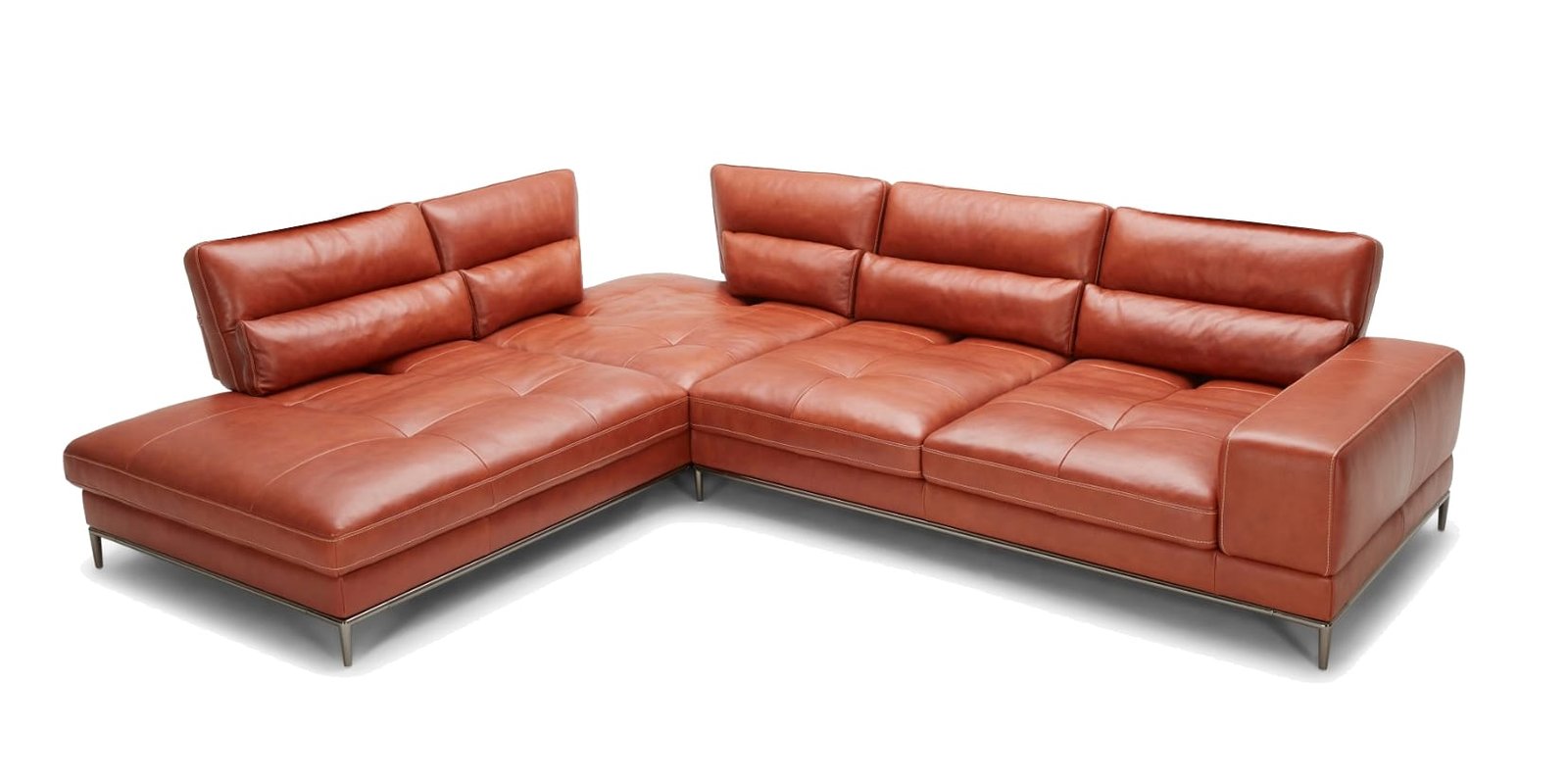 Divani Casa Kudos - Modern Cognac LAF Chaise Sectional Sofa 1 Divani Casa Kudos - Modern Cognac LAF Chaise Sectional Sofa