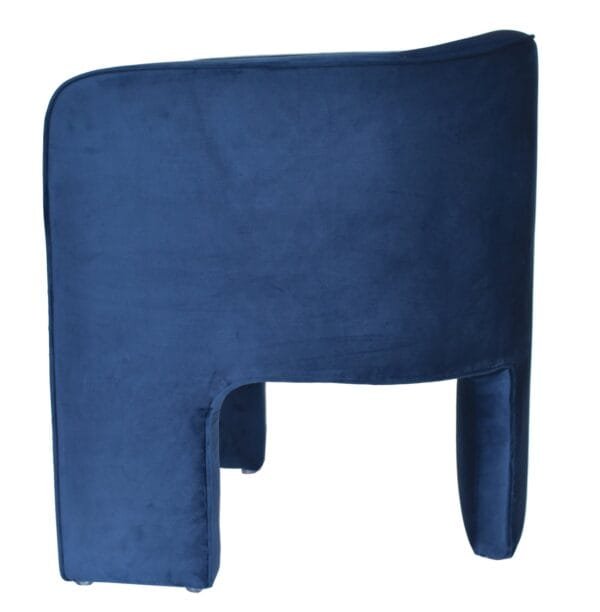 Modrest Kyle - Modern Blue Velvet Accent Chair - Image 2