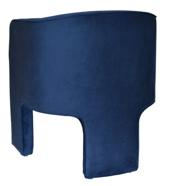 Modrest Kyle - Modern Blue Velvet Accent Chair - Image 3