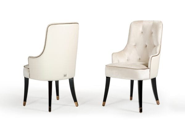 A&X Larissa Modern Cream Dining Chair - Image 3