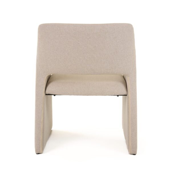 Modrest Lasara - Modern Beige Fabric Dining Chair - Image 4