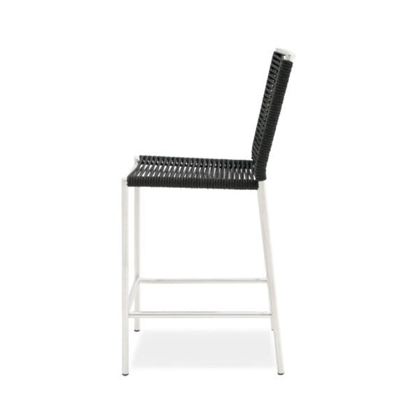 Modrest Lathrop - Modern Outdoor Black Counter Stool - Image 2