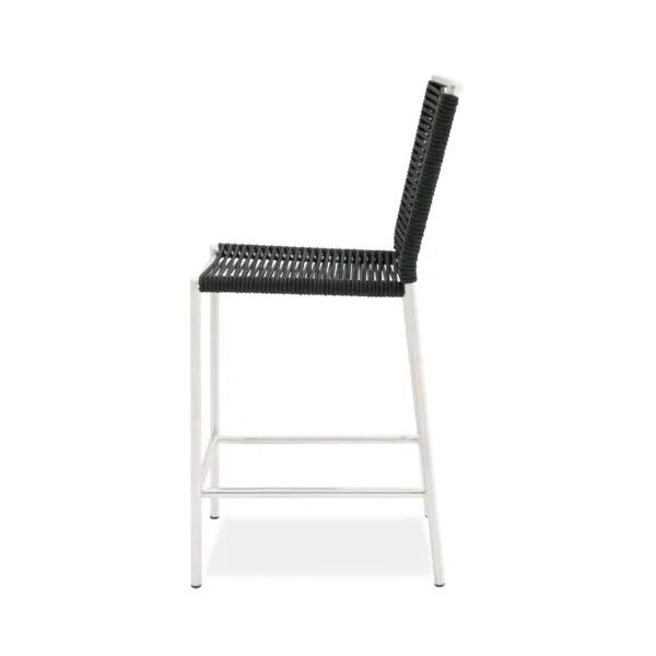 Modrest Lathrop - Modern Outdoor Black Counter Stool - Image 2