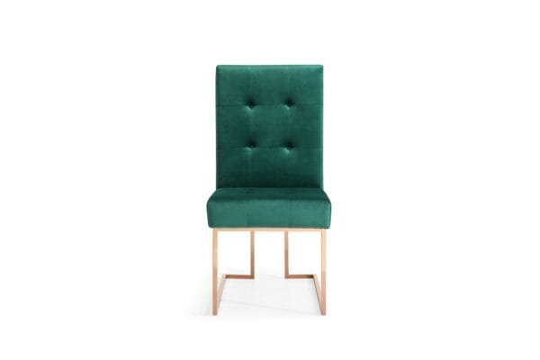 Modrest Legend Modern Green Velvet & Rosegold Dining Chair (Set of 2)
