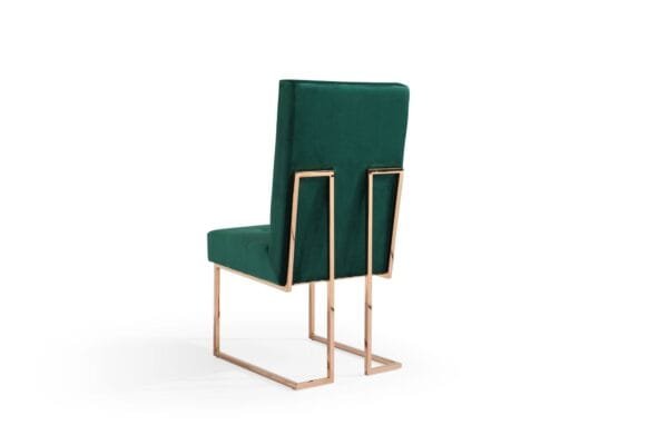 Modrest Legend Modern Green Velvet & Rosegold Dining Chair (Set of 2) - Image 2