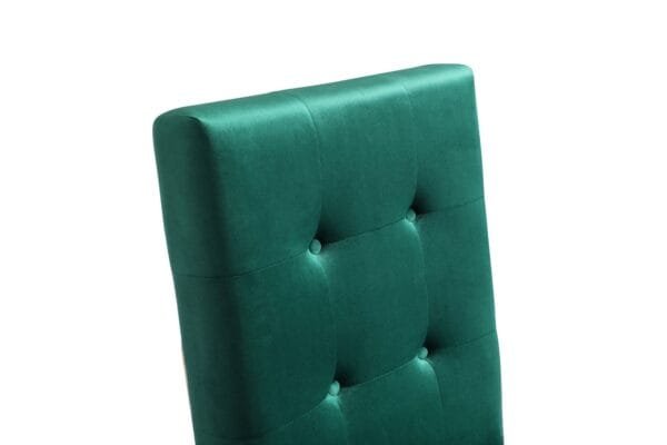 Modrest Legend Modern Green Velvet & Rosegold Dining Chair (Set of 2) - Image 3