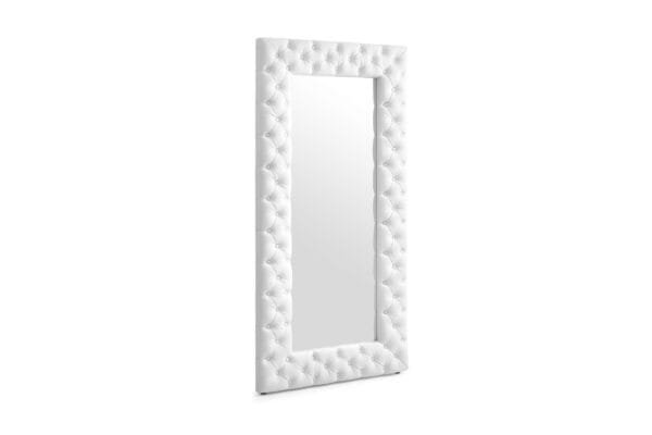 Modrest Legend - Modern White Bonded Leather Floor Mirror