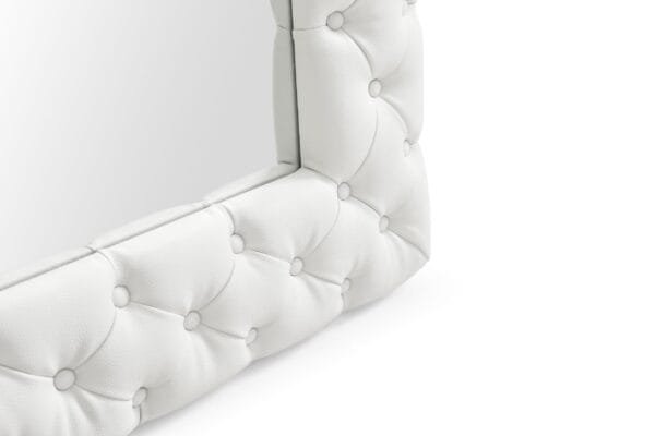 Modrest Legend - Modern White Bonded Leather Floor Mirror - Image 3
