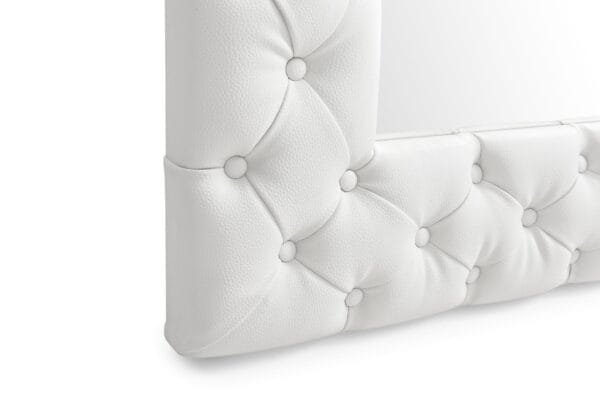 Modrest Legend - Modern White Bonded Leather Floor Mirror - Image 4