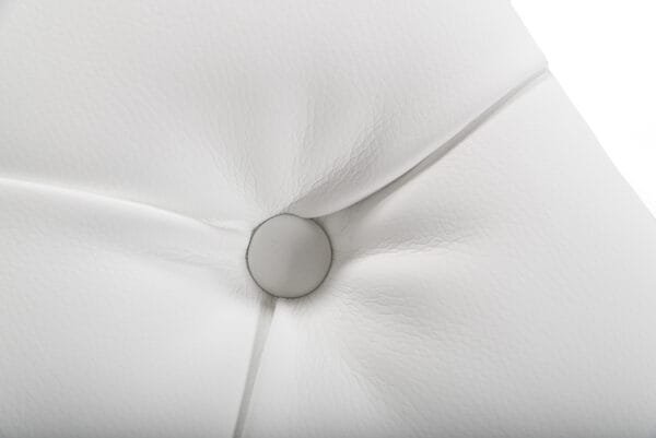 Modrest Lindsey Modern White Leatherette & Stainless Steel Bench - Image 4
