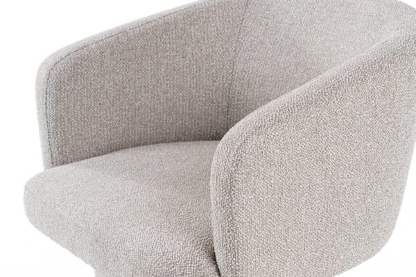 Modrest Linton - Modern Light Grey Fabric Dining Chair - Image 4