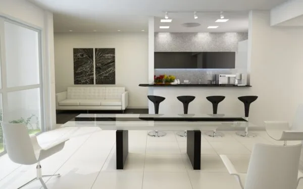 Lisbon Modern Glas Extendable Dining Table - Image 2