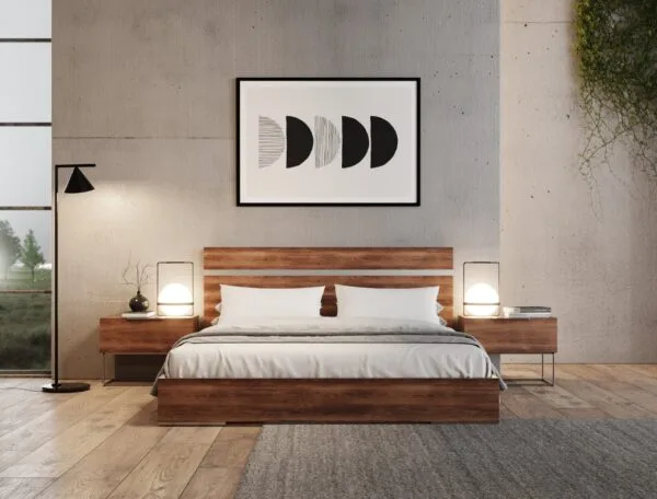 Queen Nova Domus Lorenzo Italian Modern Light Oak Bed - Image 2