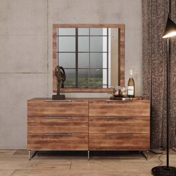 Queen Nova Domus Lorenzo Italian Modern Walnut Bedroom Set - Image 5