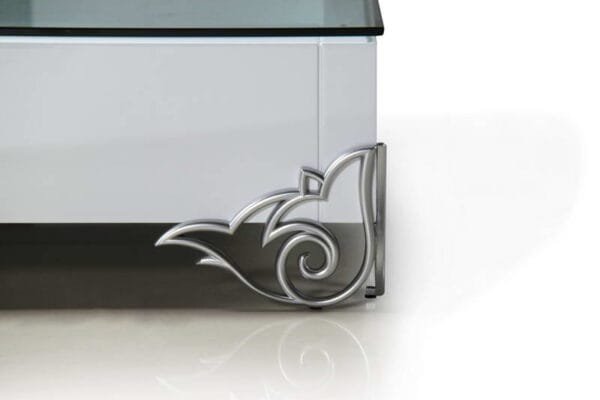 LS538 Emma Modern White Coffee Table w/ Glass Top - Image 4
