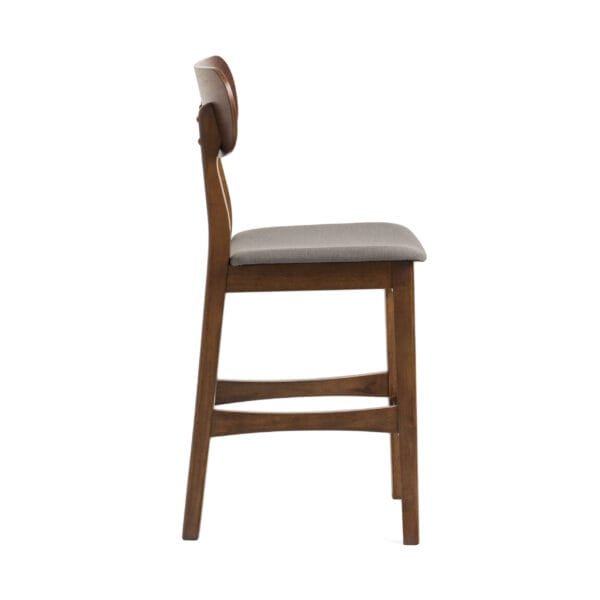 Modrest Lynn - Modern Grey & Walnut Counter Chair (Set of 2) - Image 4