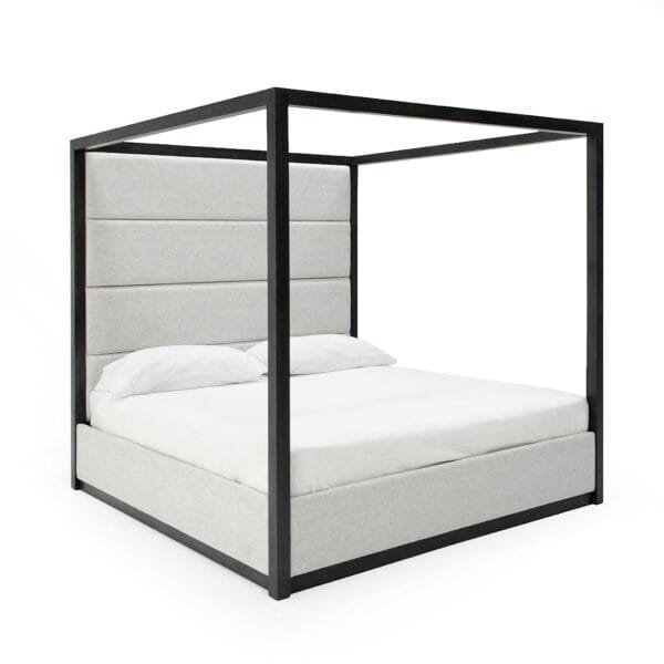 Modrest Manhattan- Contemporary Canopy Grey Bedroom Set-queen - Image 4