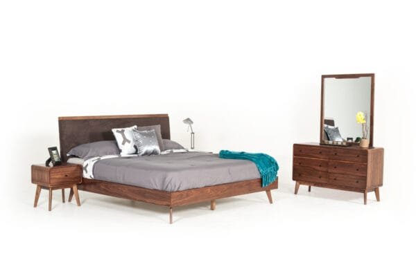 Modrest Marshall Mid-Century Modern Walnut Nightstand - Image 3