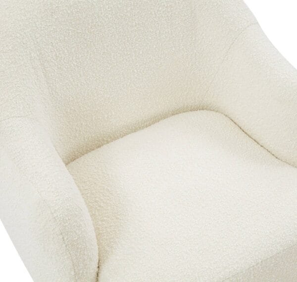 Modrest Masha Modern Off White Sherpa Accent Chair - Image 4