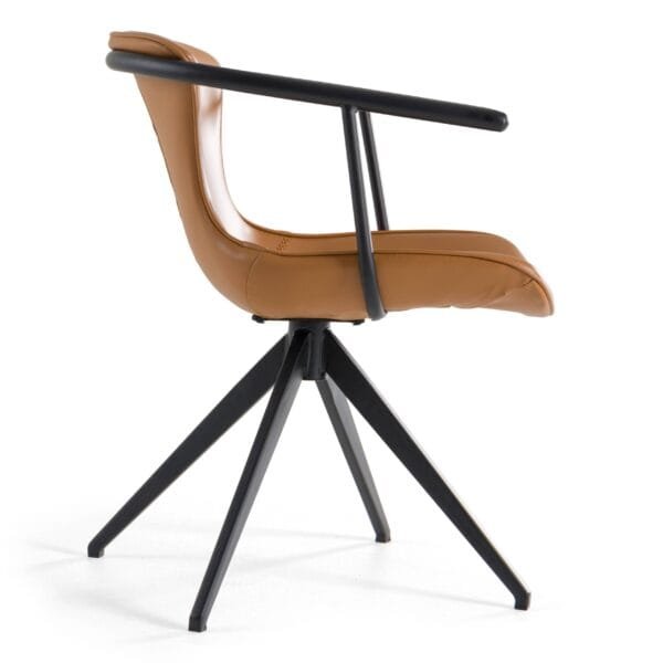 Modrest Maureen - Modern Camel & Black Dining Chair - Image 3