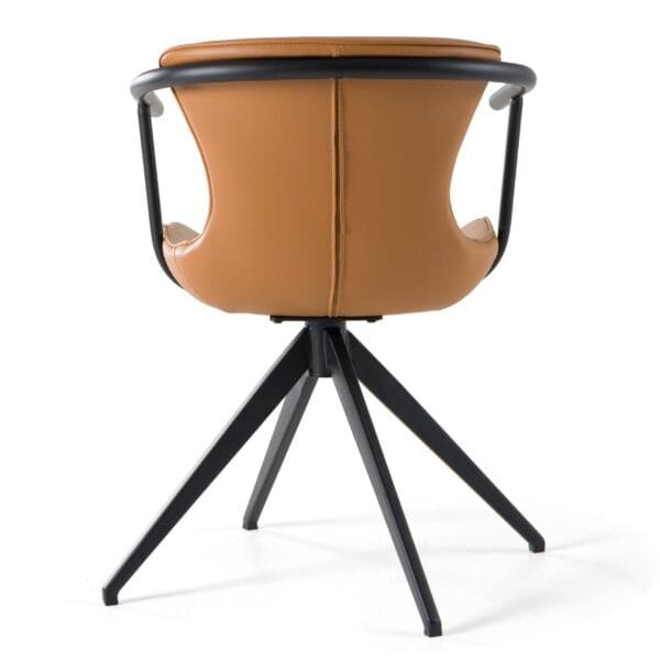 Modrest Maureen - Modern Camel & Black Dining Chair - Image 4