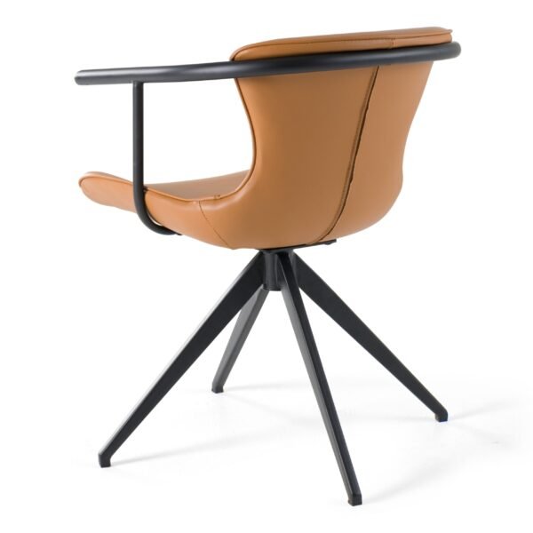 Modrest Maureen - Modern Camel & Black Dining Chair - Image 5