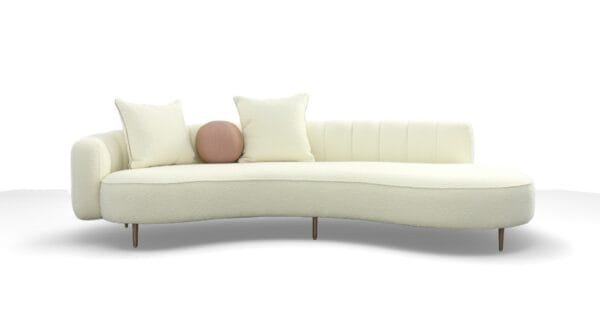 Modrest - Maverick Modern Cream Fabric Chaise - Image 5