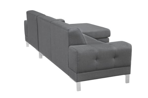 Divani Casa Forli - Modern Grey Fabric Right Facing Sectional Sofa - Image 3