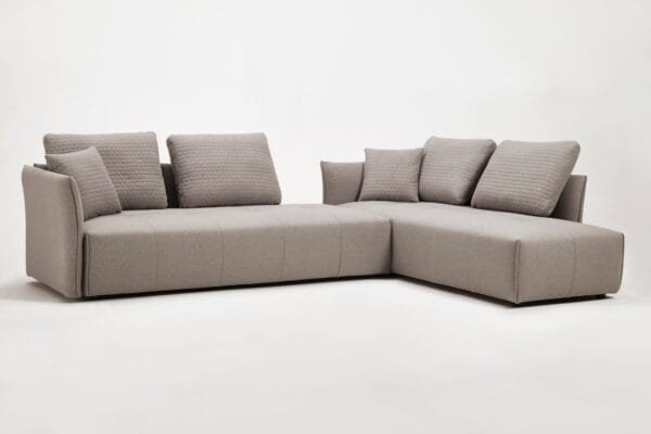 Divani Casa - Polson Modern Light Grey Fabric Modular  Sectional Sofa Bed - Image 2