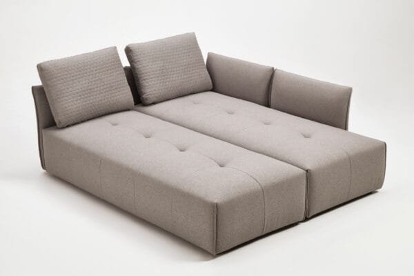 Divani Casa - Polson Modern Light Grey Fabric Modular  Sectional Sofa Bed - Image 4