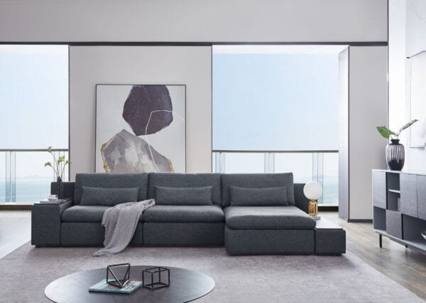 Divani Casa Paseo - Modern Grey Modular Sectional Sofa - Image 3
