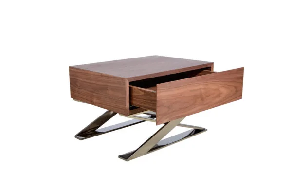 Modrest Canton Modern Walnut Nightstand - Image 2