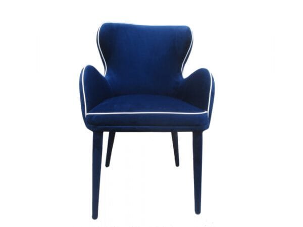 Modrest Tigard Mid-Century Blue Fabric Dining Chair - Image 2