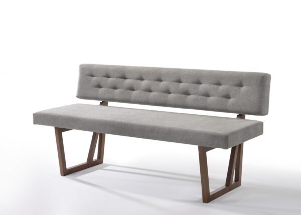 Modrest Jordan Modern Walnut & Grey Dining Set