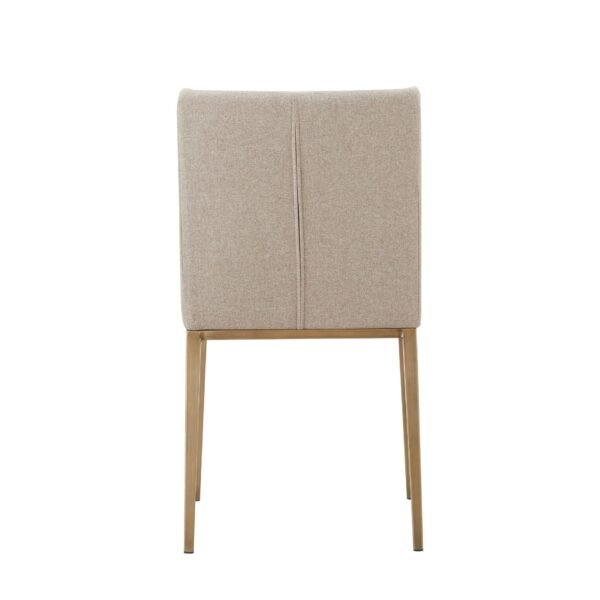 Modrest Mimi - Contemporary Beige + Brass Dining Chair (Set of 2) - Image 3